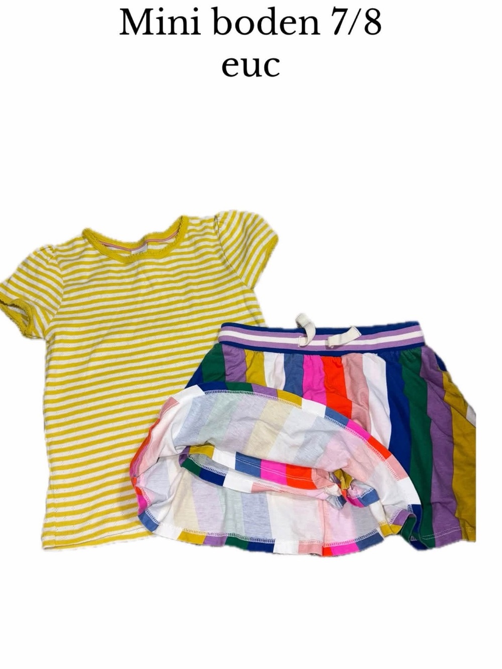 Mini boden skort & shirt bundle